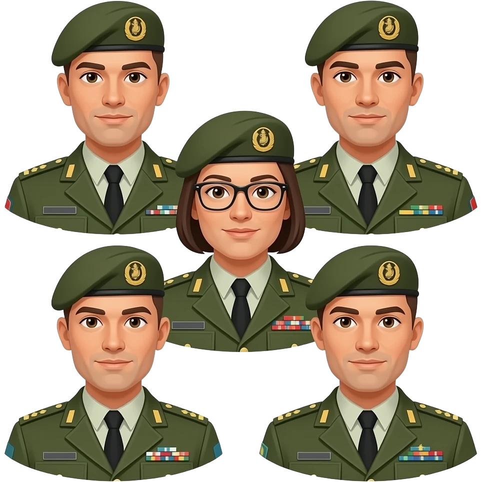 un grupo de militares mas 5 emoji