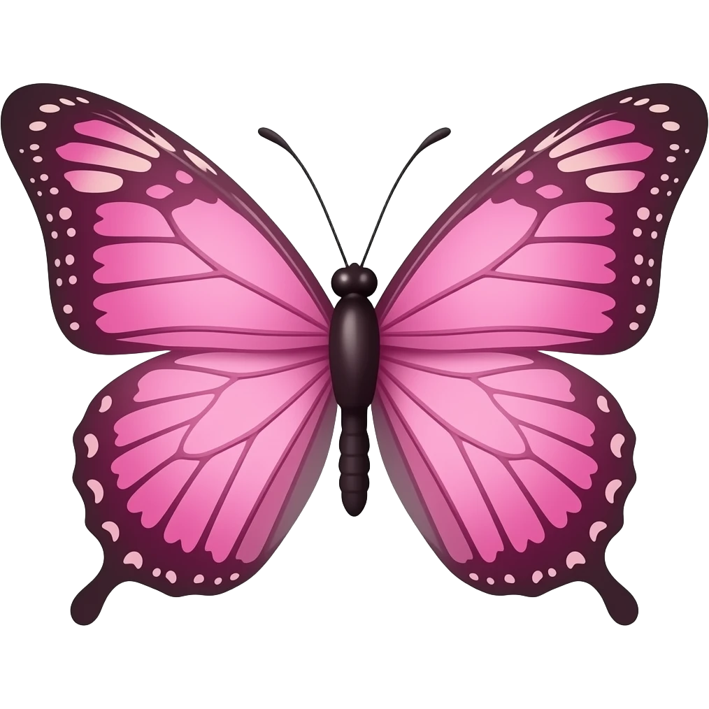 Pink butterfly emoji