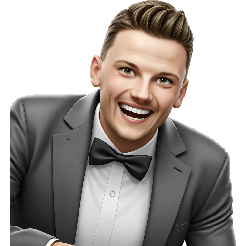 smiling boy in formal attire emoji