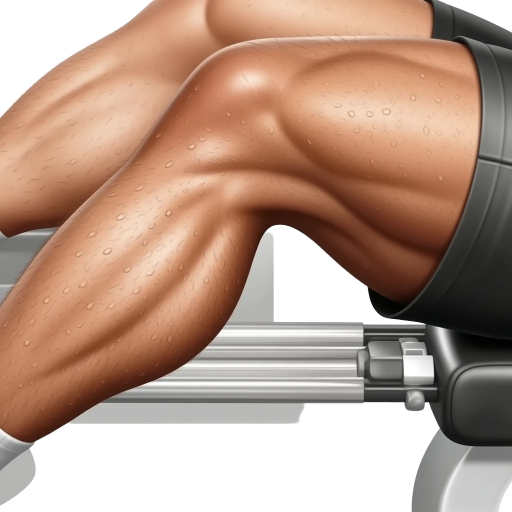 Gym bro leg day (muscle group close up) emoji