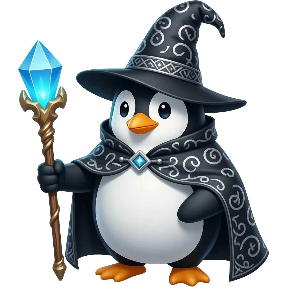Penguin Wizard emoji