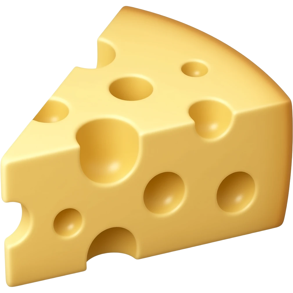 make it a slice of swiss cheese emoji