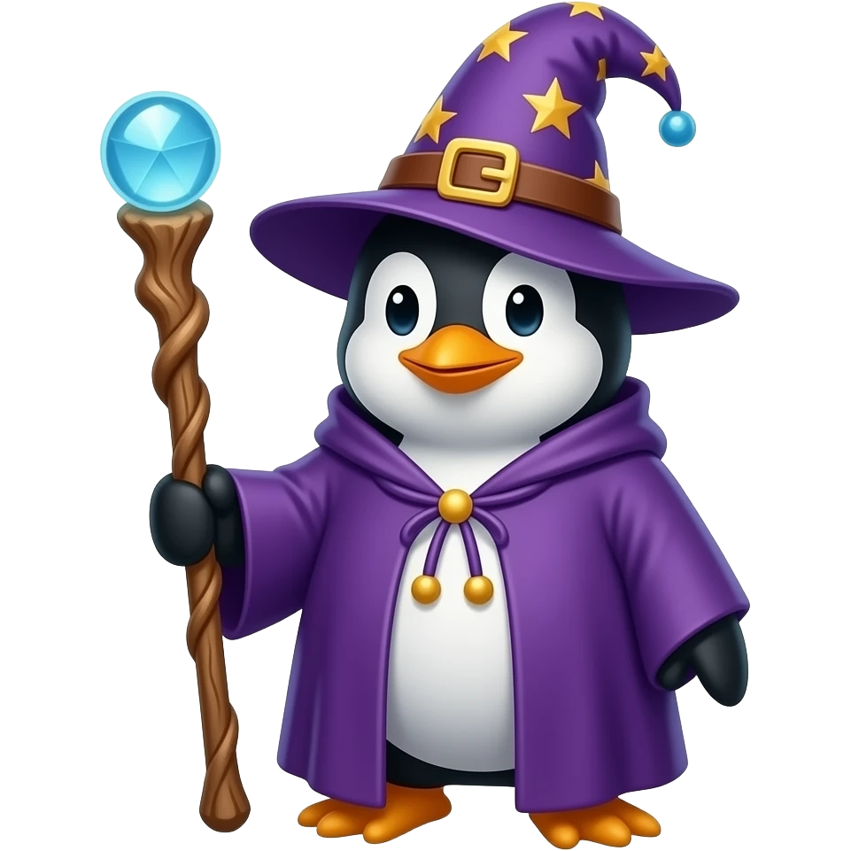Penguin Wizard emoji