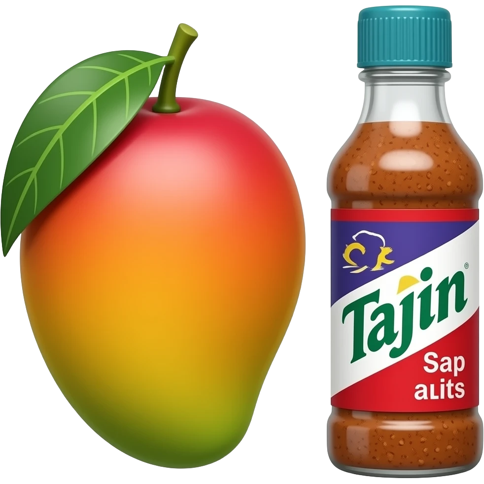 mango next to Tajin seasoning emoji