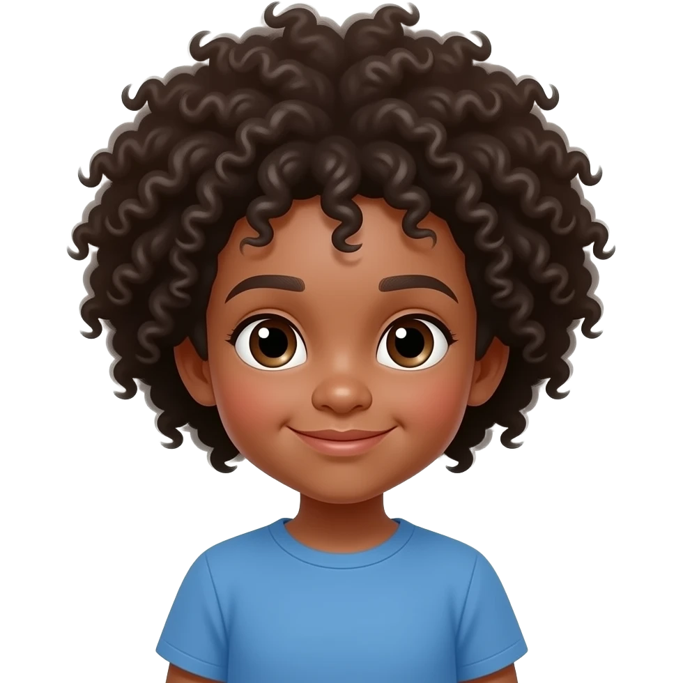 kid with afro hairs emoji