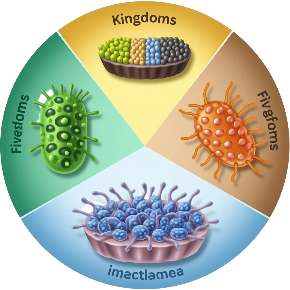Biologia i Geologia  , los 5 reinos i vacterias con cel·lulas emoji