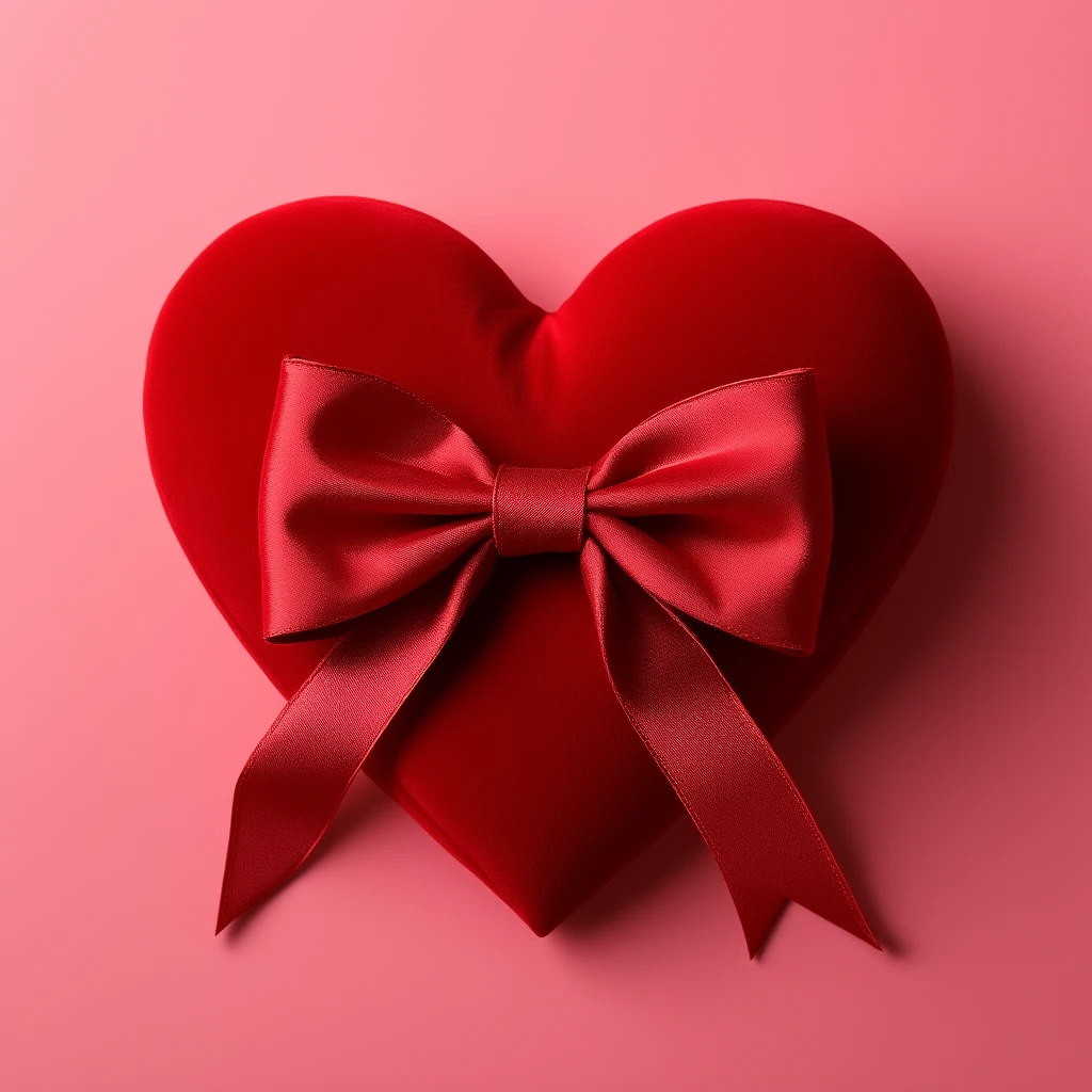 heart with a velvet ribbon bow emoji