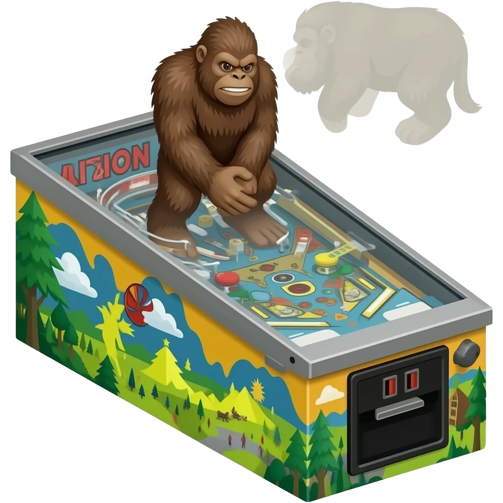 Bigfoot pinball emoji