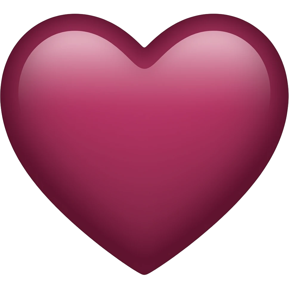 Un cœur simple juste en bordeau emoji