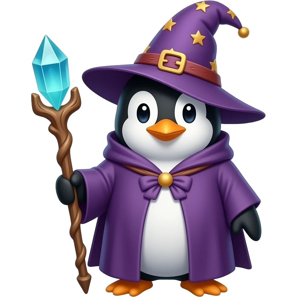 Penguin Wizard emoji