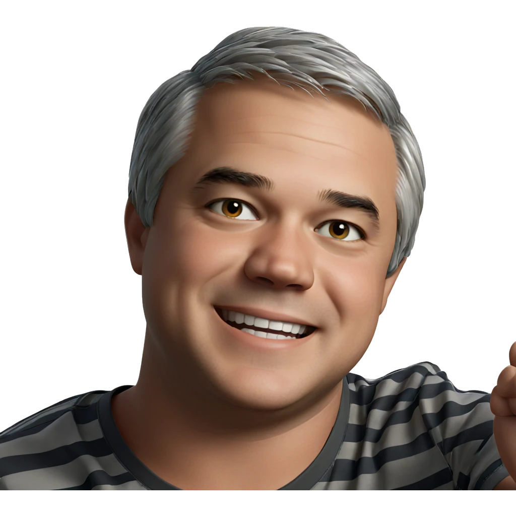 smiling boy in striped shirt emoji