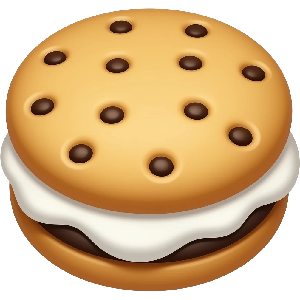 cookie and cream sandwich emoji