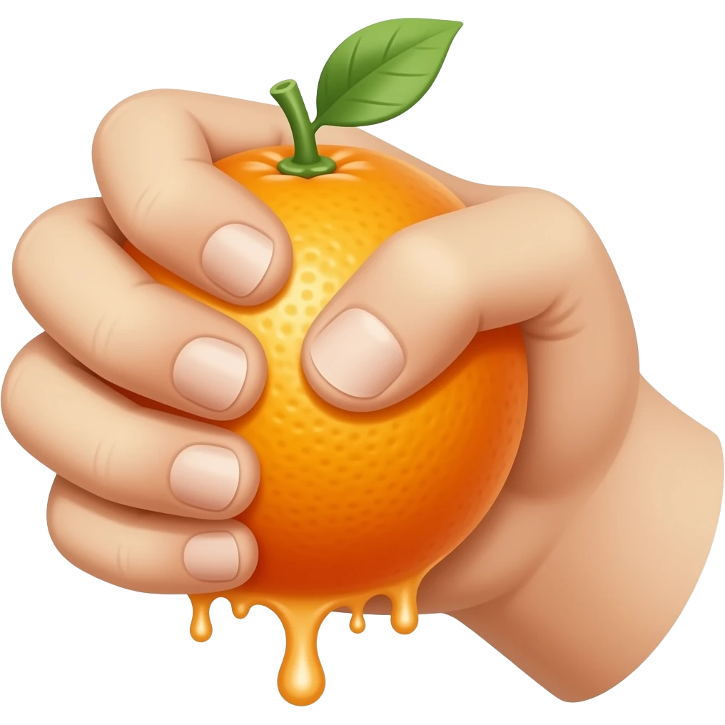 squeeze orange emoji
