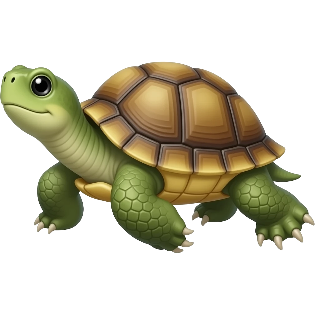 tortuga de rio con los dedos palmeados emoji