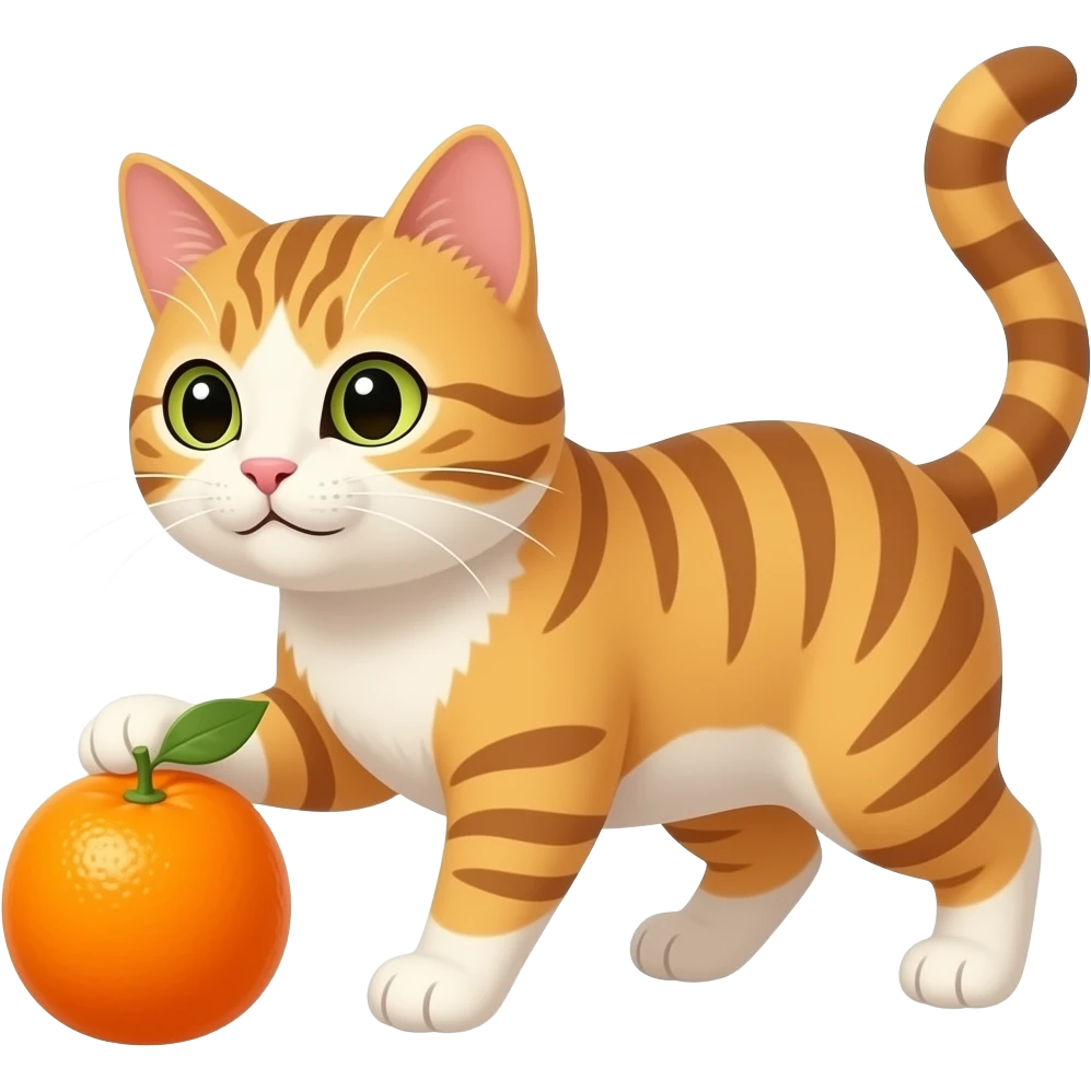 cat with orange emoji