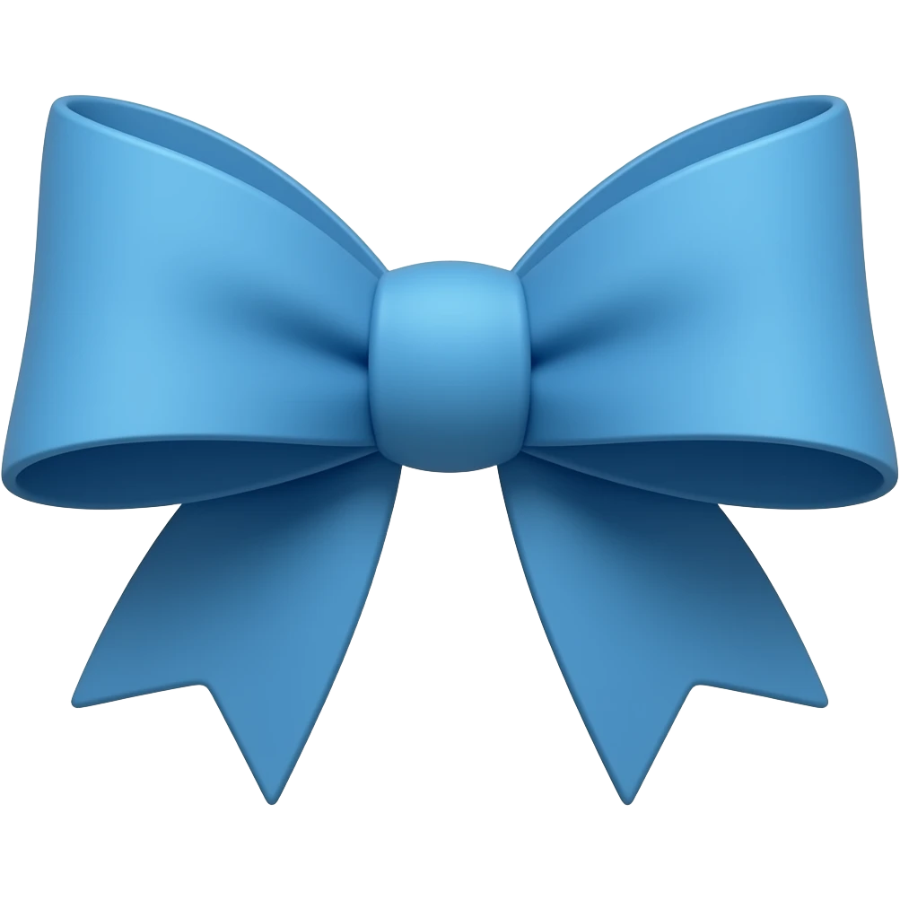 Blue bow emoji