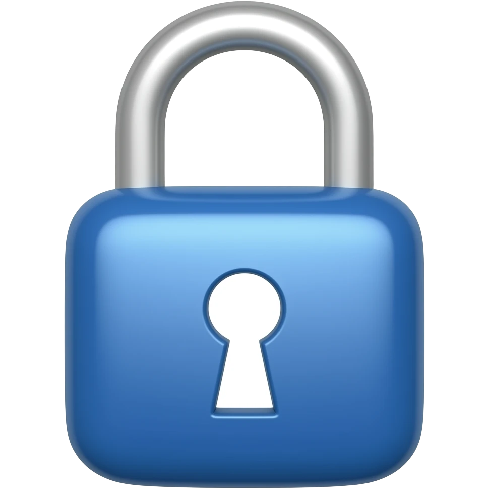 remome a arrow , and replace to a lock with meal color , a replace a red color for bluee emoji