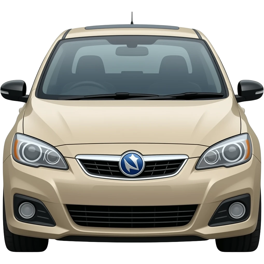 Car type: hatchback model year: 2026 color: beige emoji