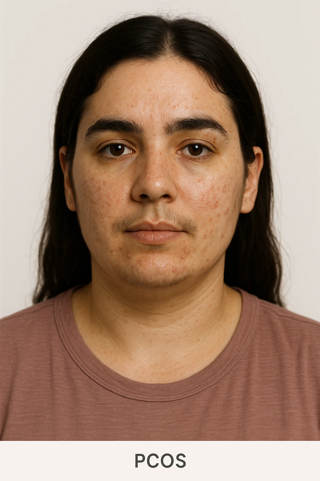 Donna con pcos con eccesso di androgeni emoji