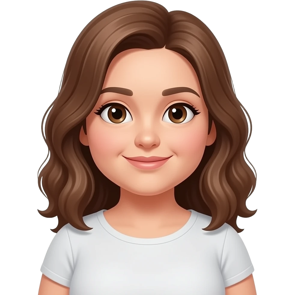 Overweight  haired plump short woman emoji
