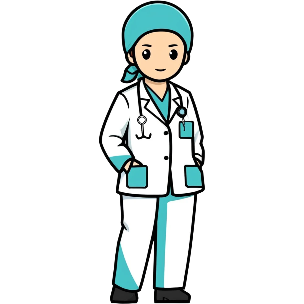 Surgeon in a pantsuit emoji