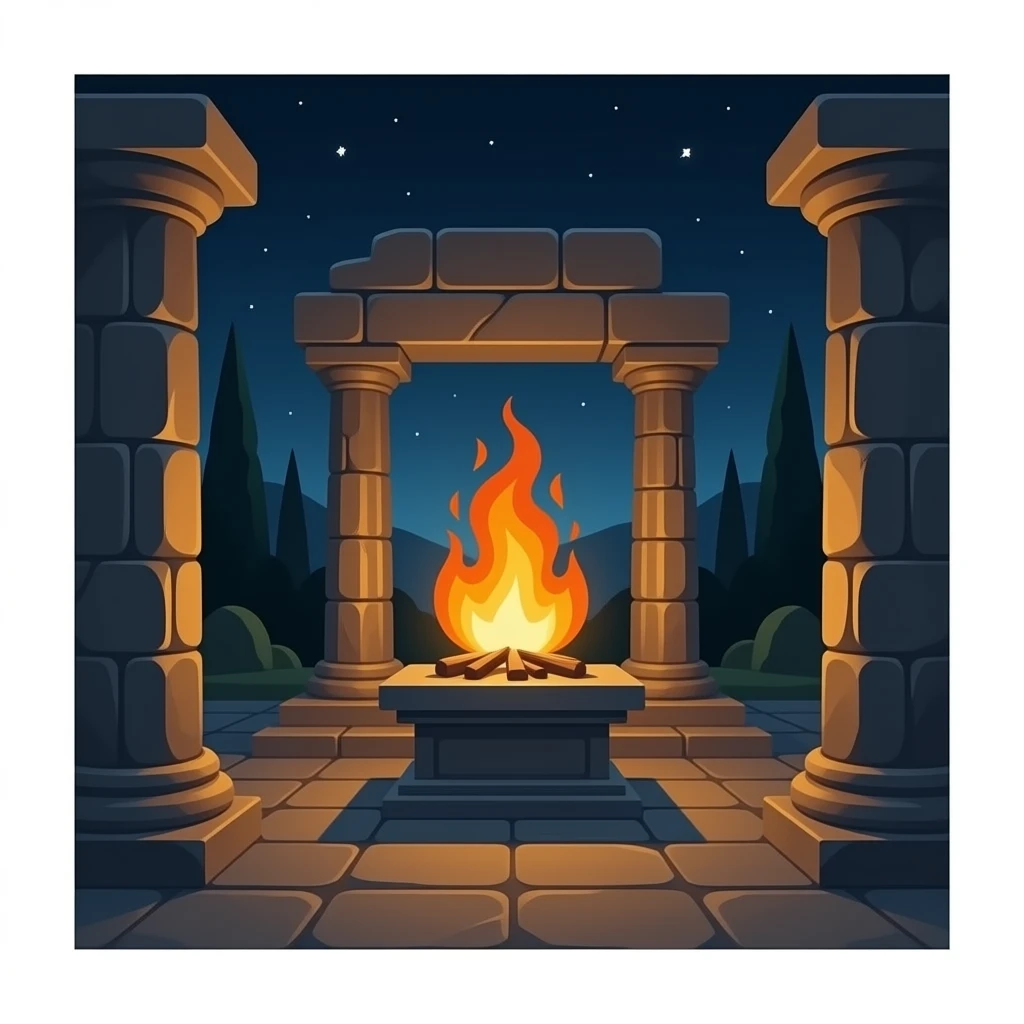 Fire on an altar emoji