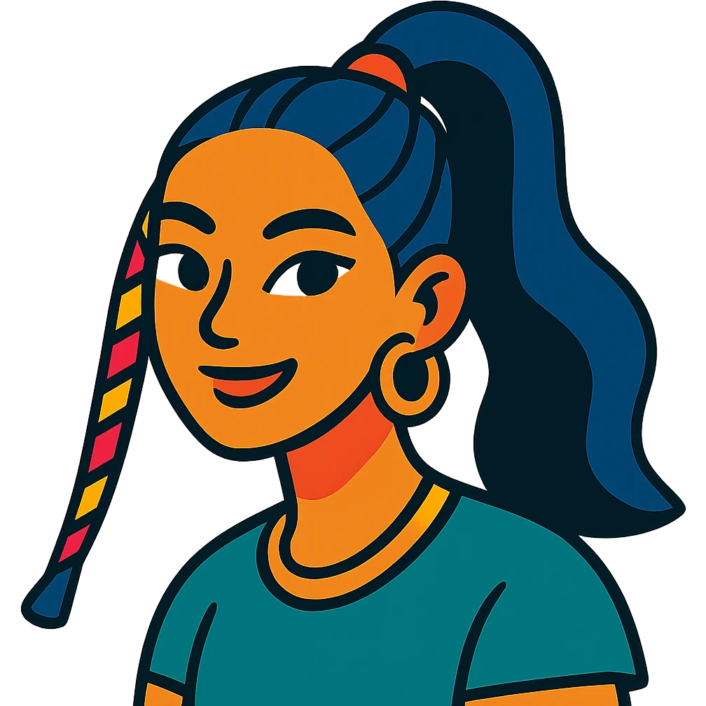 Portrait of the person in a vibrant toon style, colorful cartoon, expressive and lively, with a transparent background. emoji