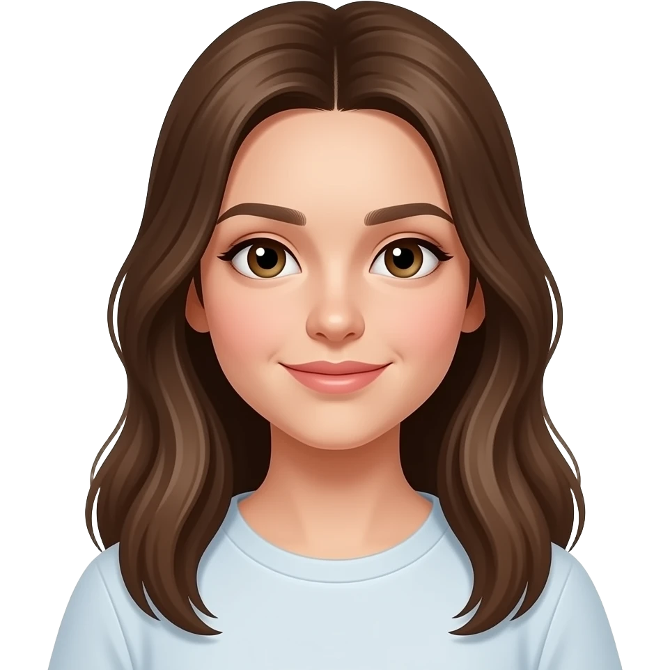 una niña de 14 años muy muy muy guapa con el pelo largo emoji