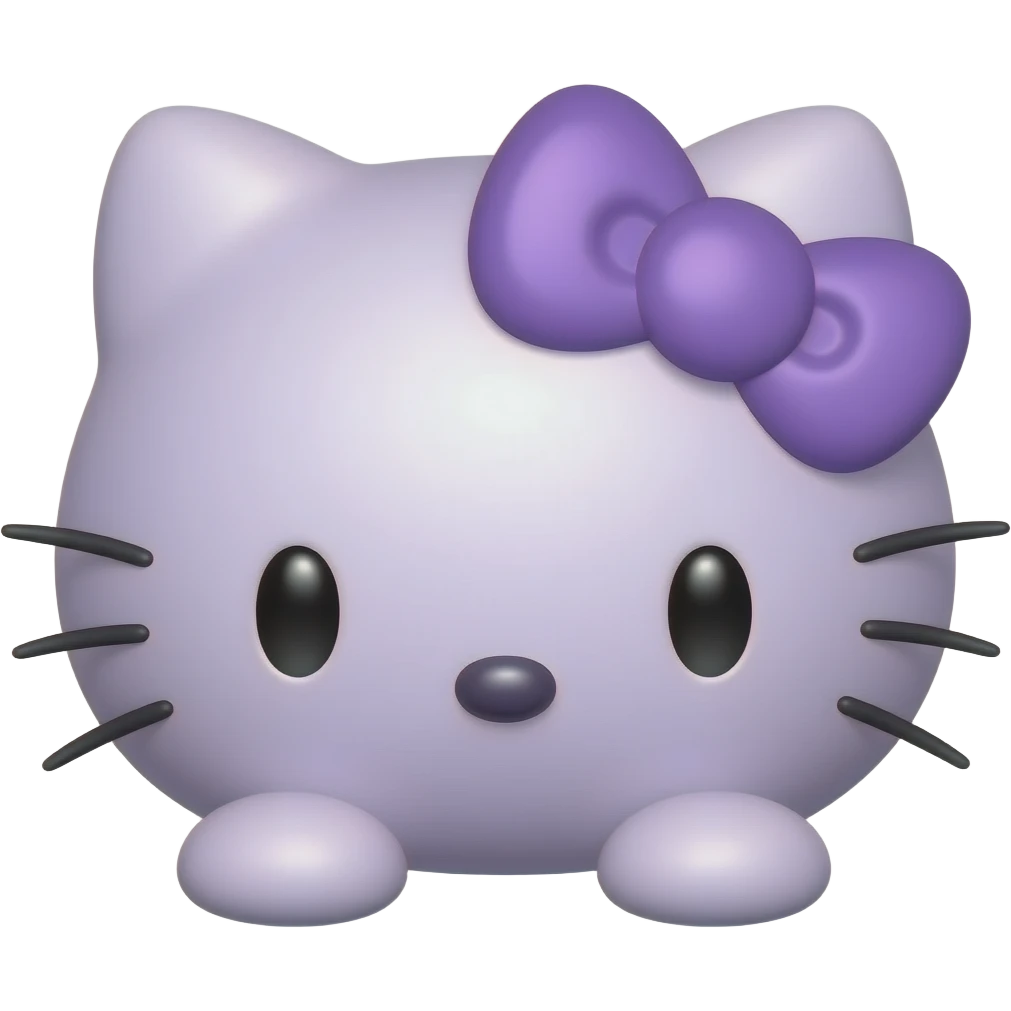 purple hello kitty emoji