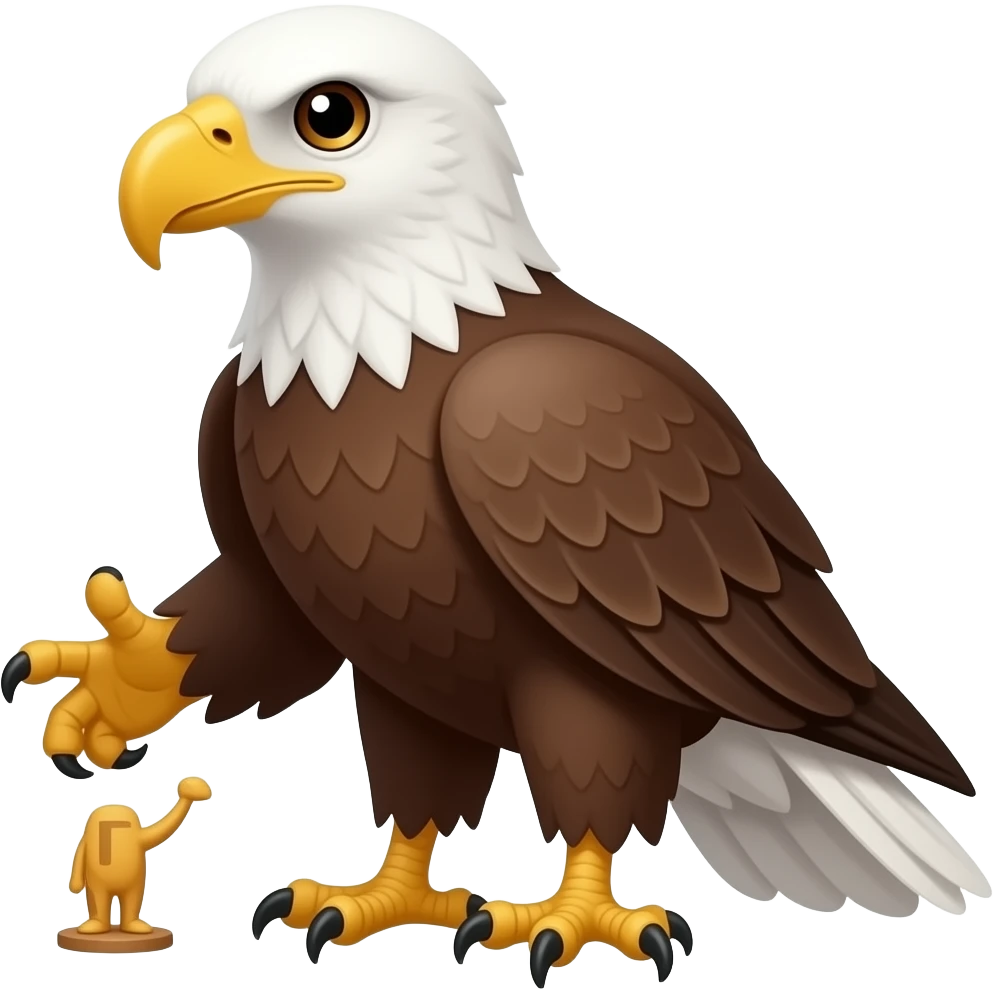 Dejar el mismo águila solo agregar la letra F en miniatura en el águila emoji