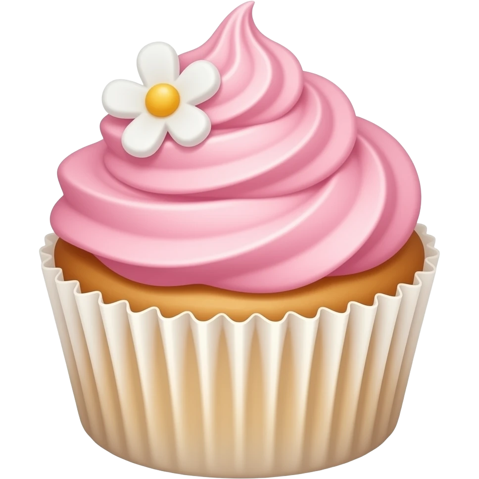 Cupcake with pink icing emoji