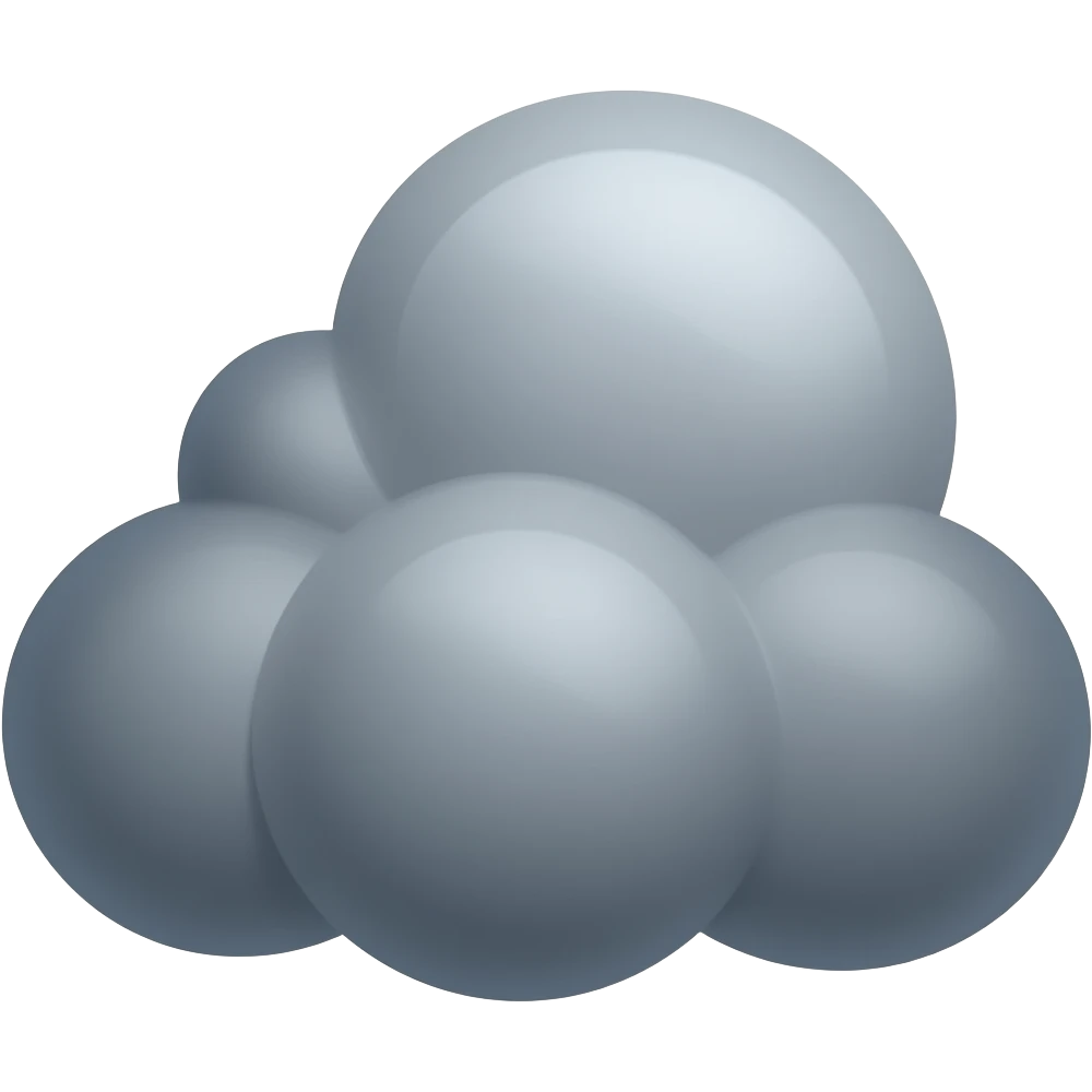 Big Dark fluffy storm cloud emoji