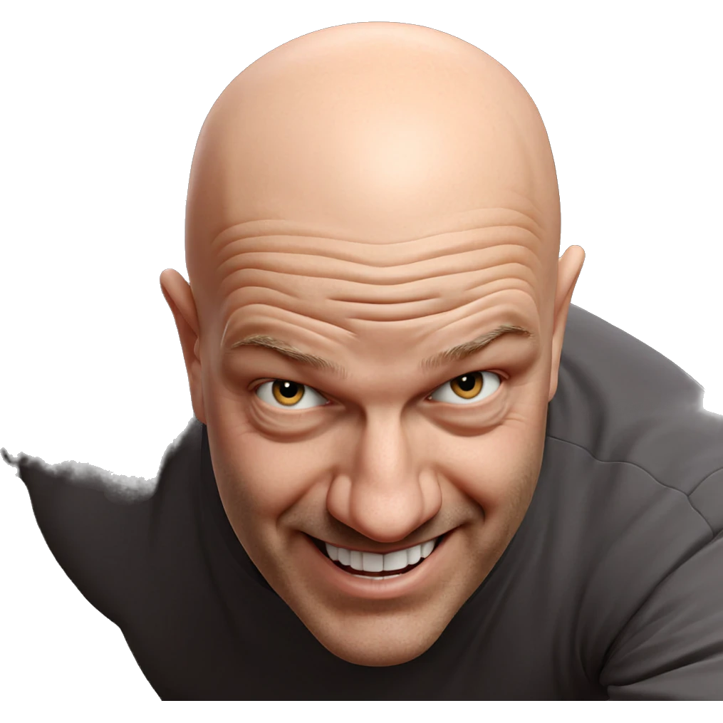 bald old man smiling meme emoji