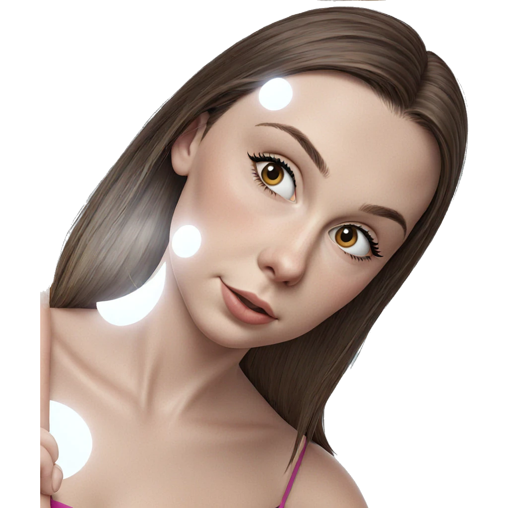 brown haired girl portrait emoji