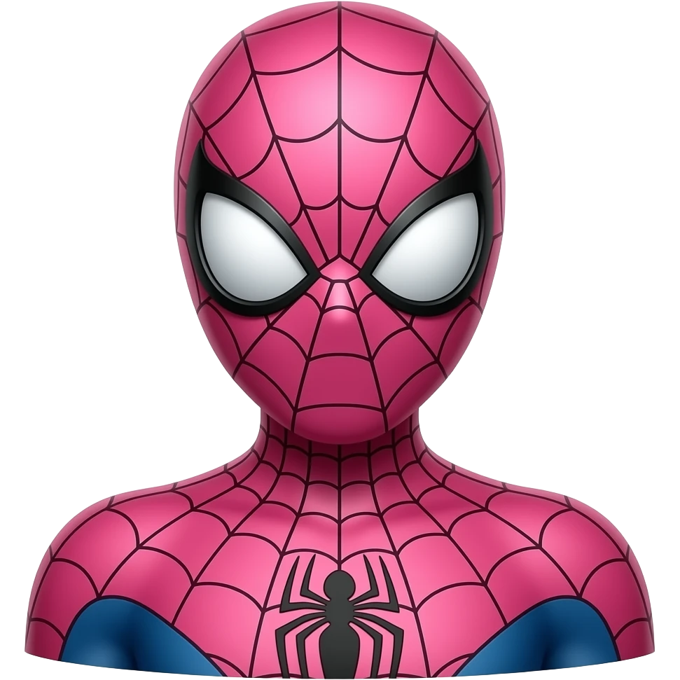 Create a pink spiderman suit emoji
