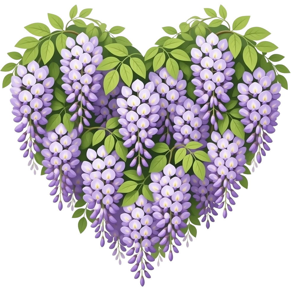 Wisteria heart emoji