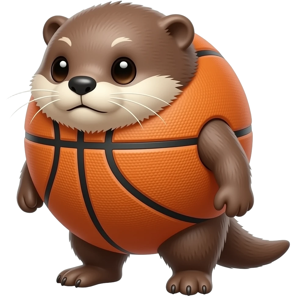 turn a otter into a basket ball with legs emoji