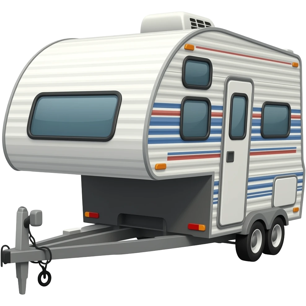 Pickup pulling 5th wheel trailer emoji