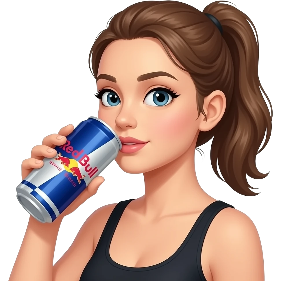Lady drink redbull emoji
