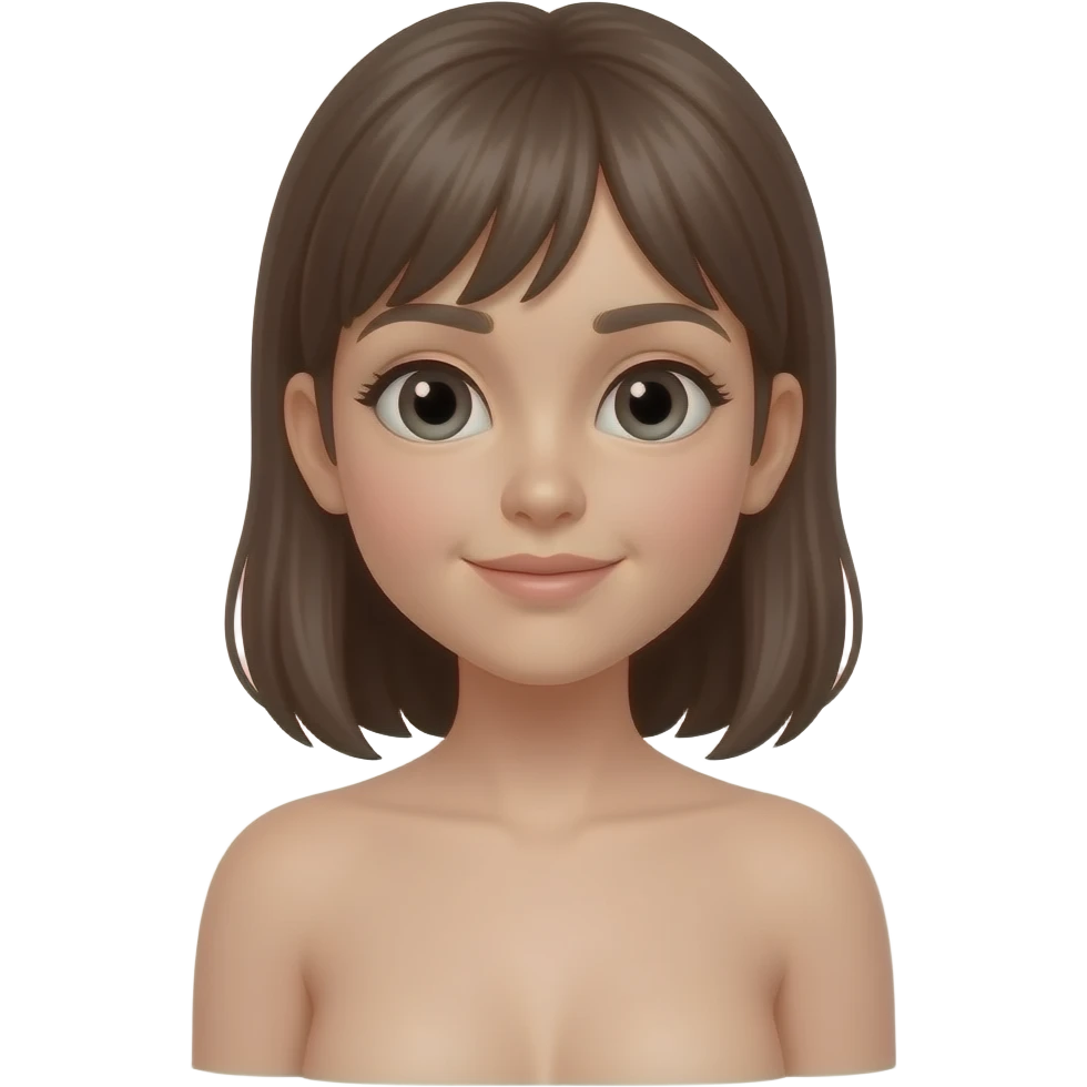 A girl standing naked emoji