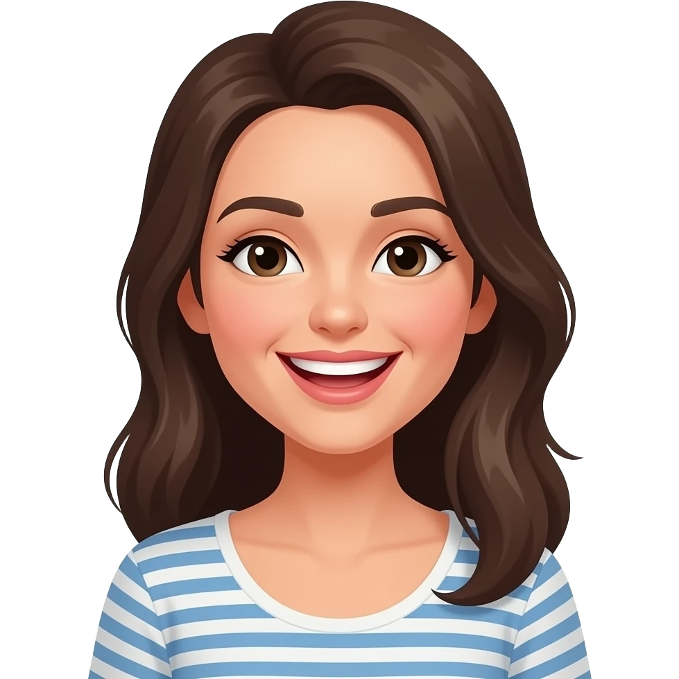 Красивая счастливая смеющаяся женщина emoji