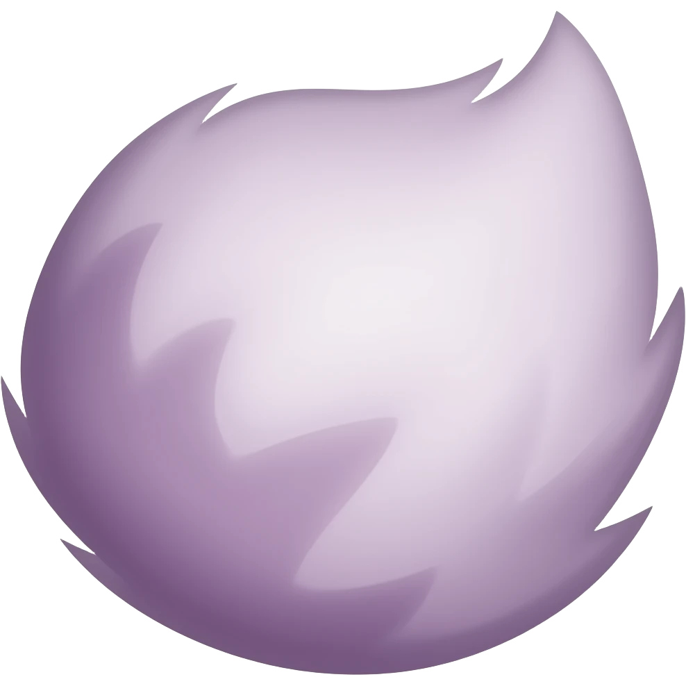 Purple rabbit tail emoji