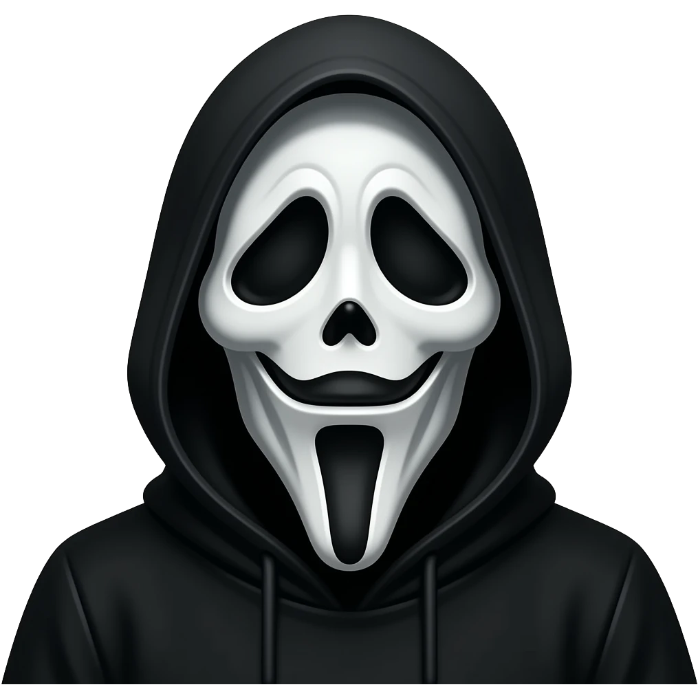 make a scary black figure emoji