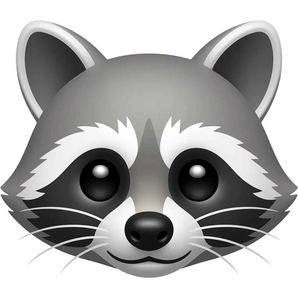 raccoon face emoji