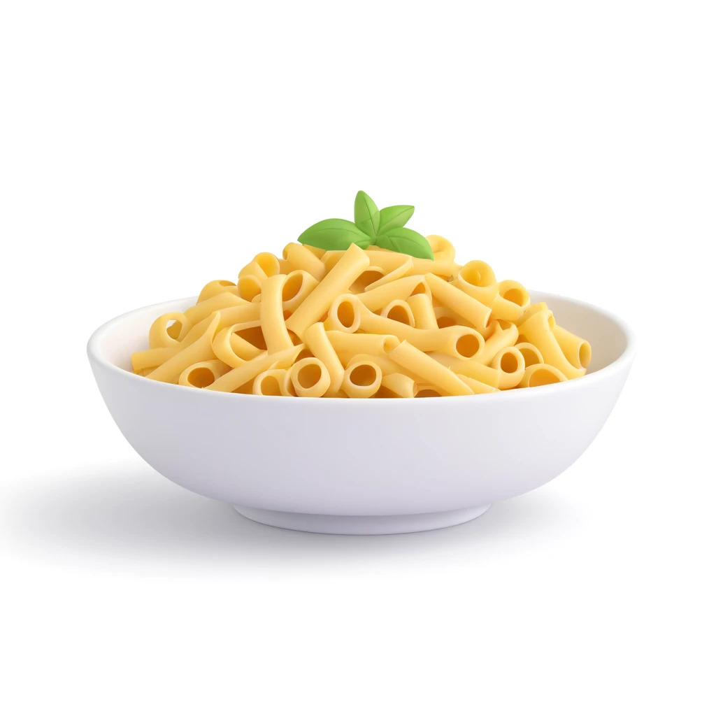 A simple 3D pasta restaurant, minimalist design, clean lines, no additional details emoji