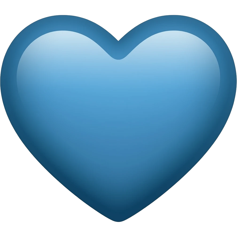 blue and black heart emoji