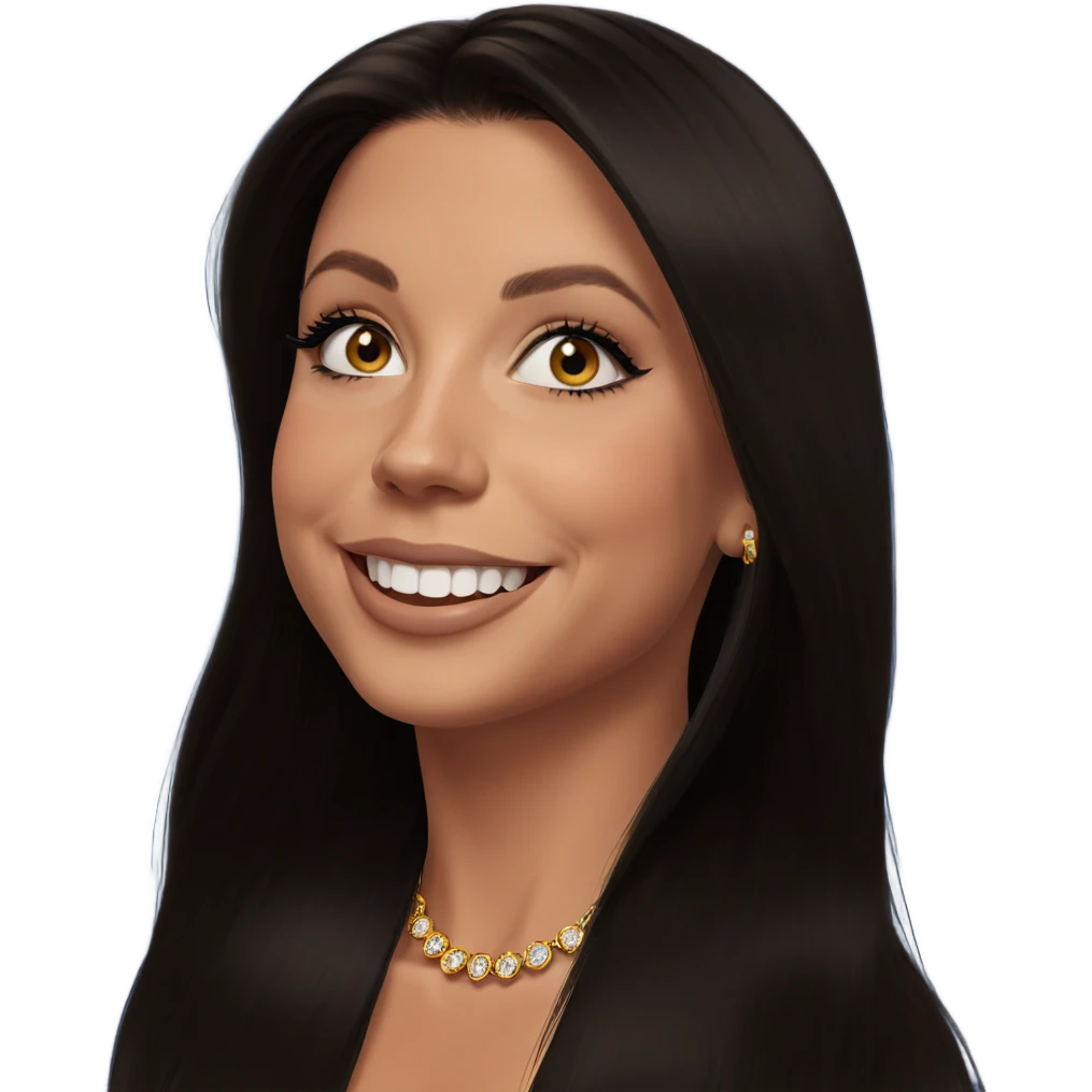 smiling girl with jewelry emoji
