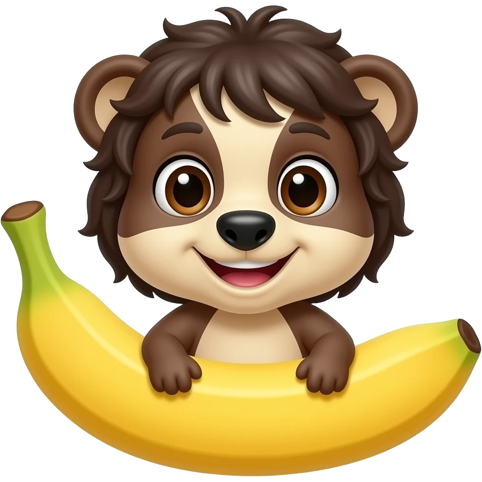 Coco con una banana emoji