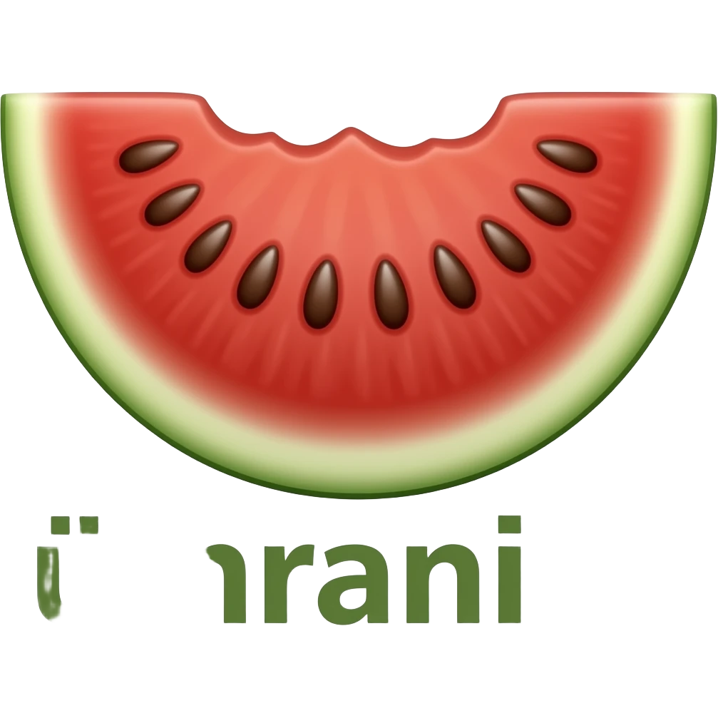 Altında "ümraniye" yazan kavun motifi emoji
