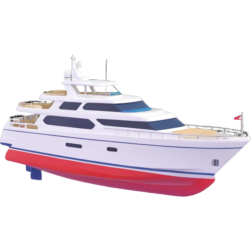 make a 70ft motor yacht facing to the right  emoji